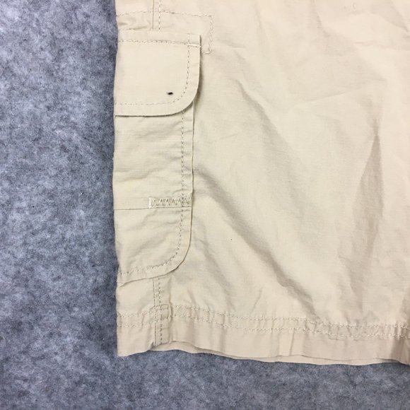 J Jill Capris 10 30 Cargo Cropped Khaki Pants Casual Button Pockets Straight - Picture 2 of 13